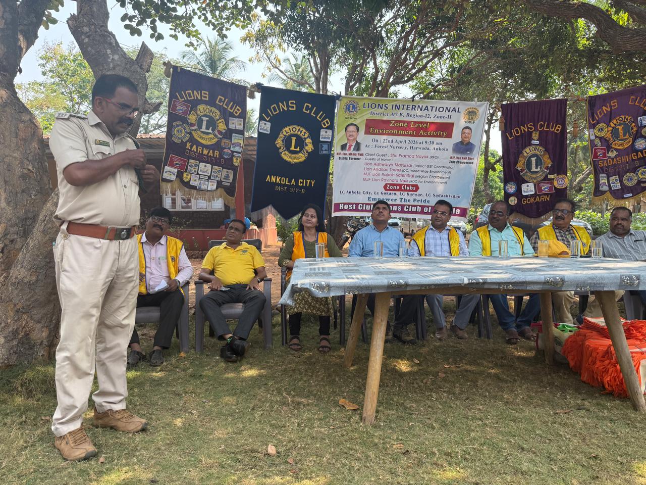 Club and Zone Visit at Harvade Ankola for ZC Lion Anil Shet for Zone Event on Environment Week of WWW 