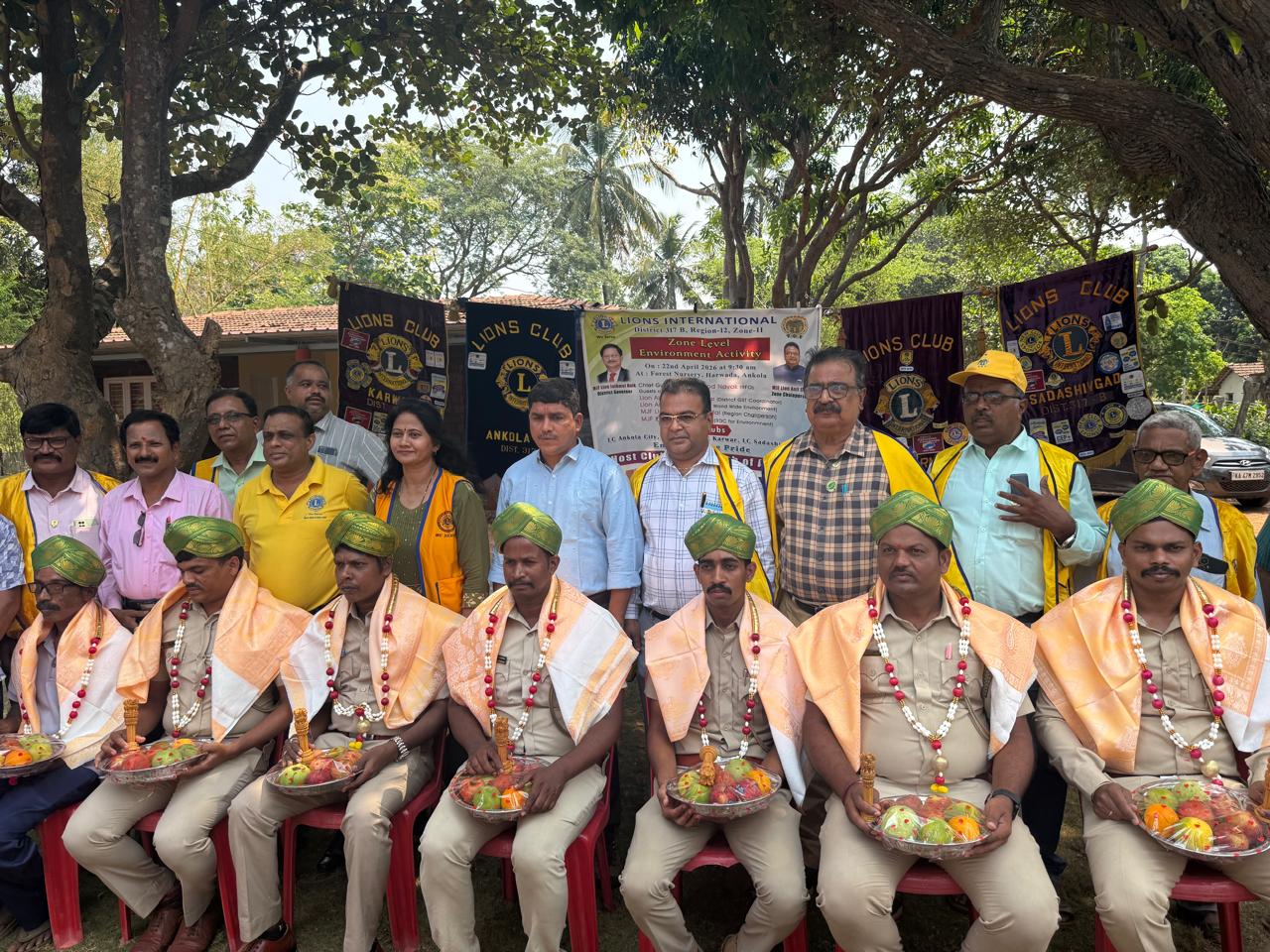 Club and Zone Visit at Harvade Ankola for ZC Lion Anil Shet for Zone Event on Environment Week of WWW 