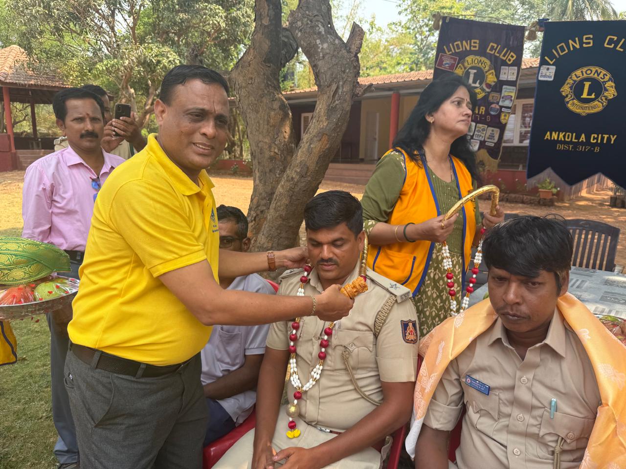 Club and Zone Visit at Harvade Ankola for ZC Lion Anil Shet for Zone Event on Environment Week of WWW 