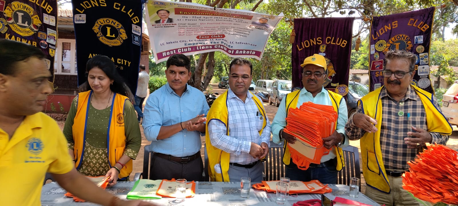 Club and Zone Visit at Harvade Ankola for ZC Lion Anil Shet for Zone Event on Environment Week of WWW 
