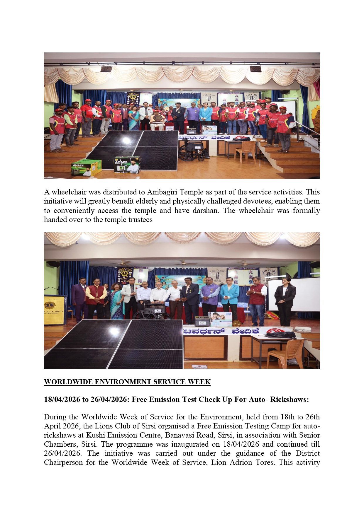 MONTHLY REPORT OF ZC FOR APRIL 2026