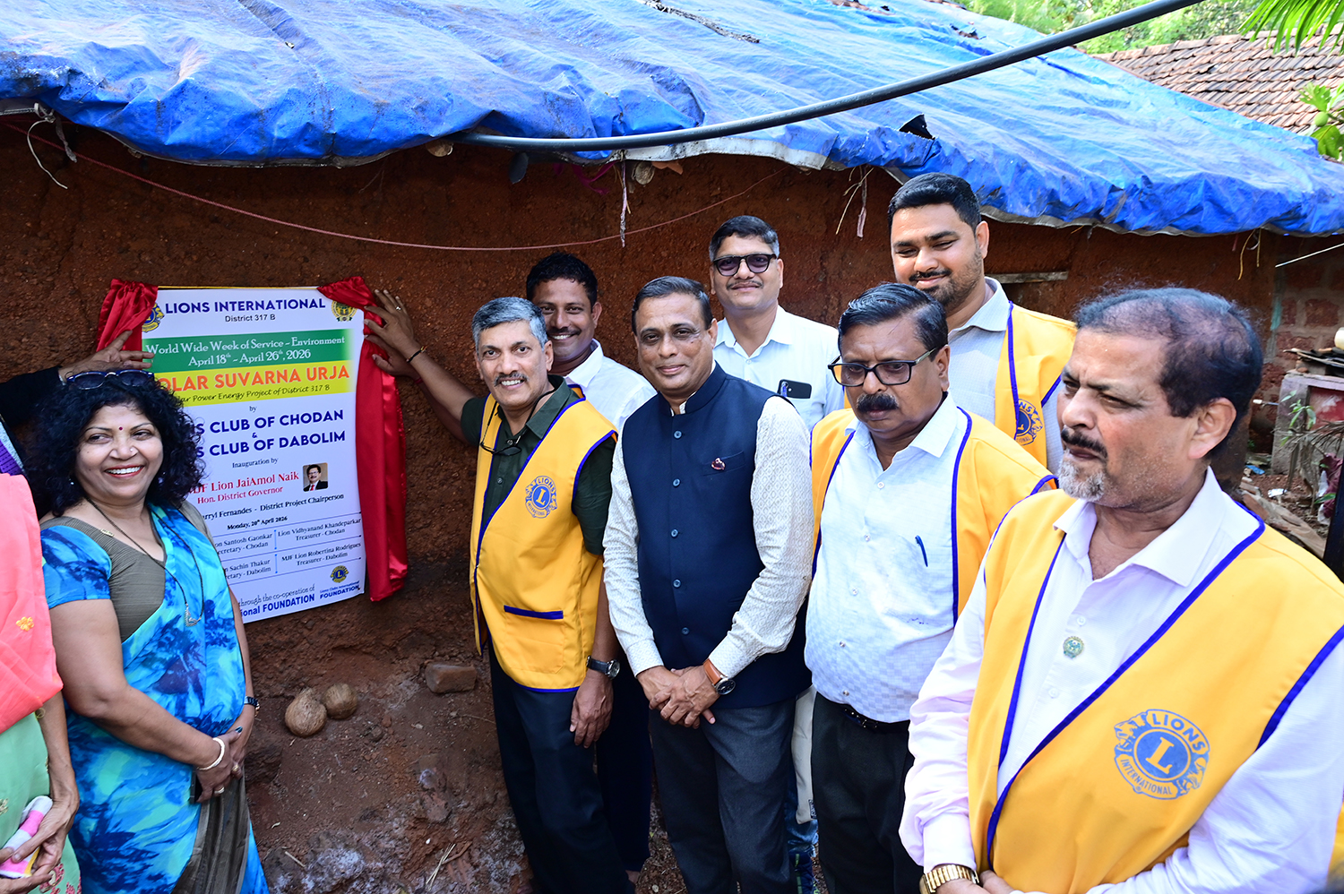 5 Houses were Illuminated with District Suvarna Urja Project  at Chorao Village by LC Chodan and LC Dabolim During Environment Week of WWW