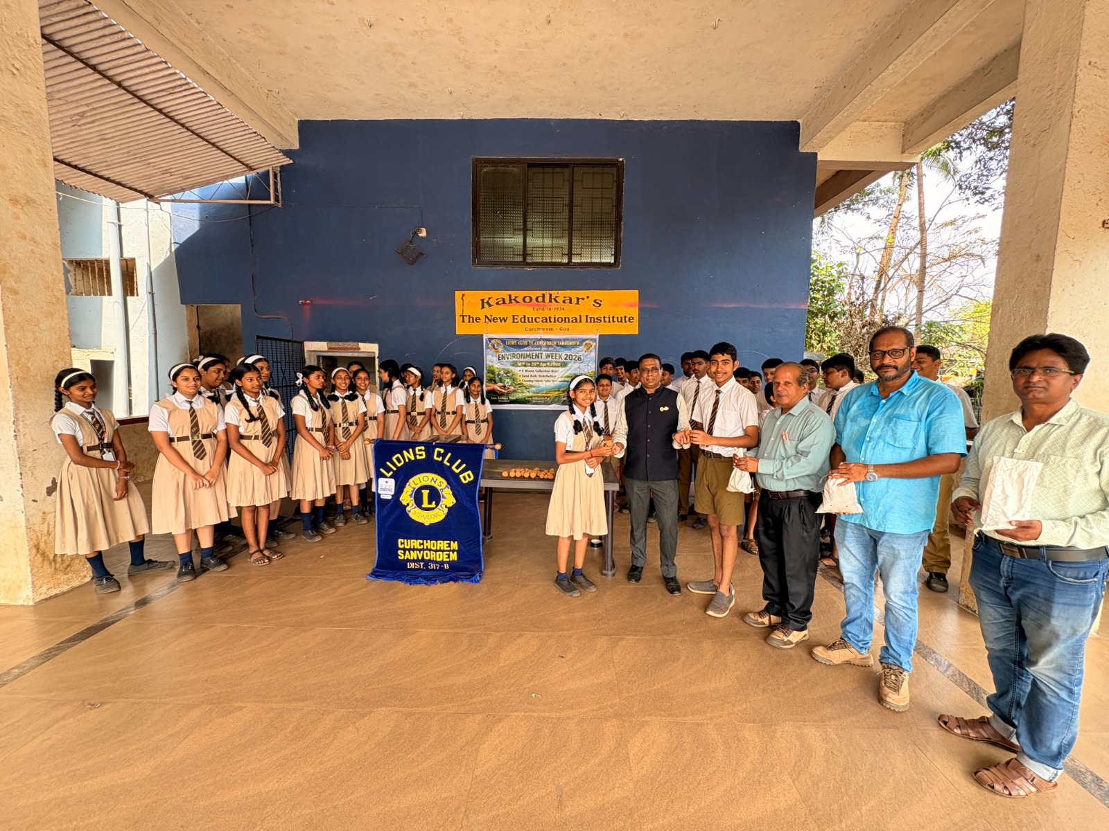 Seed bomb distribution - sarvodaya educational society curchorem goa & seed bomb distribution at Kakodkars NEI  High School Curchorem Goa by LC Curchorem