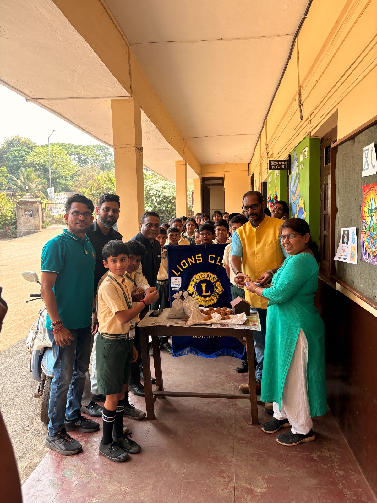 Seed bomb distribution - sarvodaya educational society curchorem goa & seed bomb distribution at Kakodkars NEI  High School Curchorem Goa by LC Curchorem