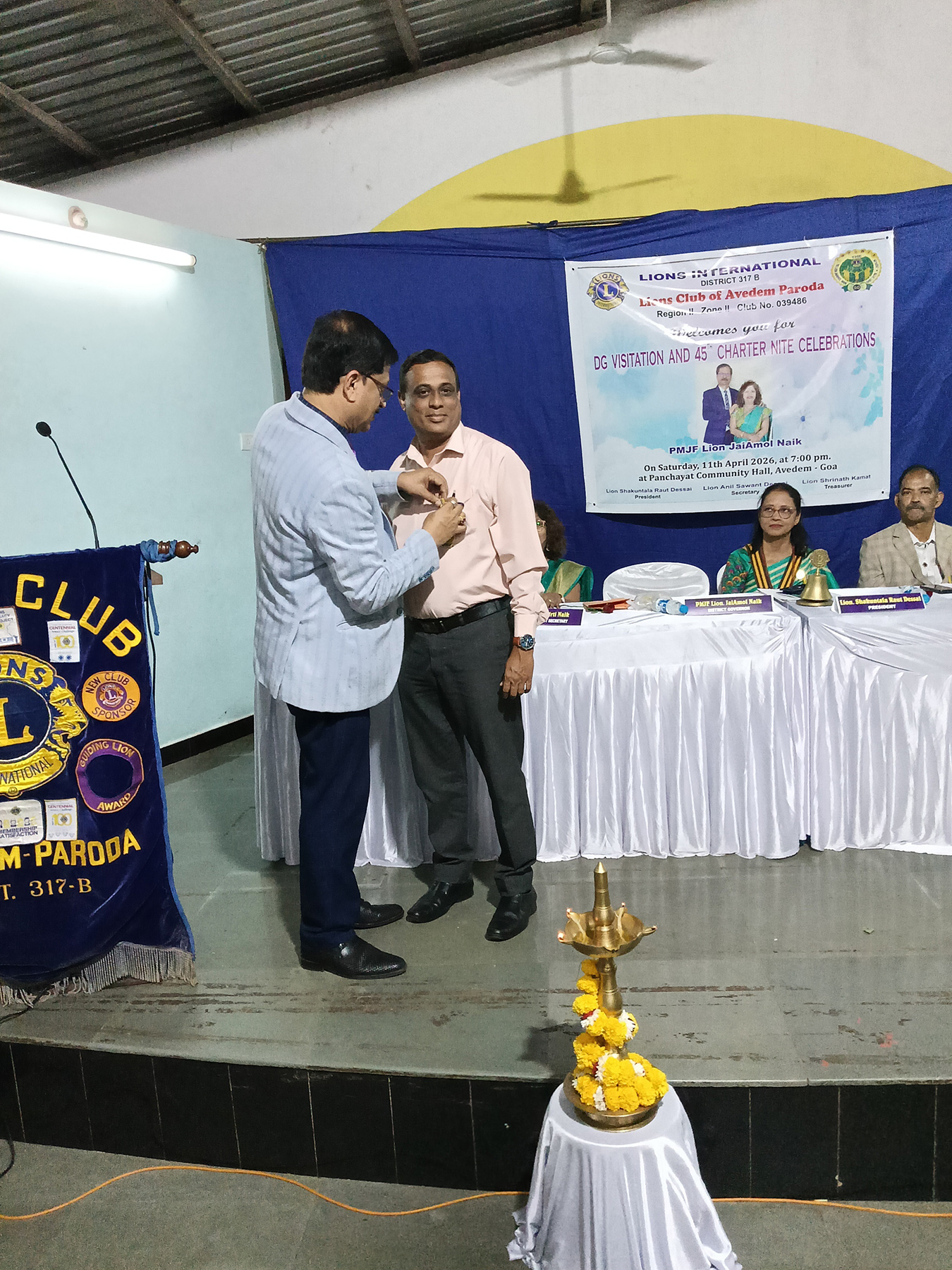 Attended DG Visit to LC Avedem Paroda. Also DG recognised with DG MEdal