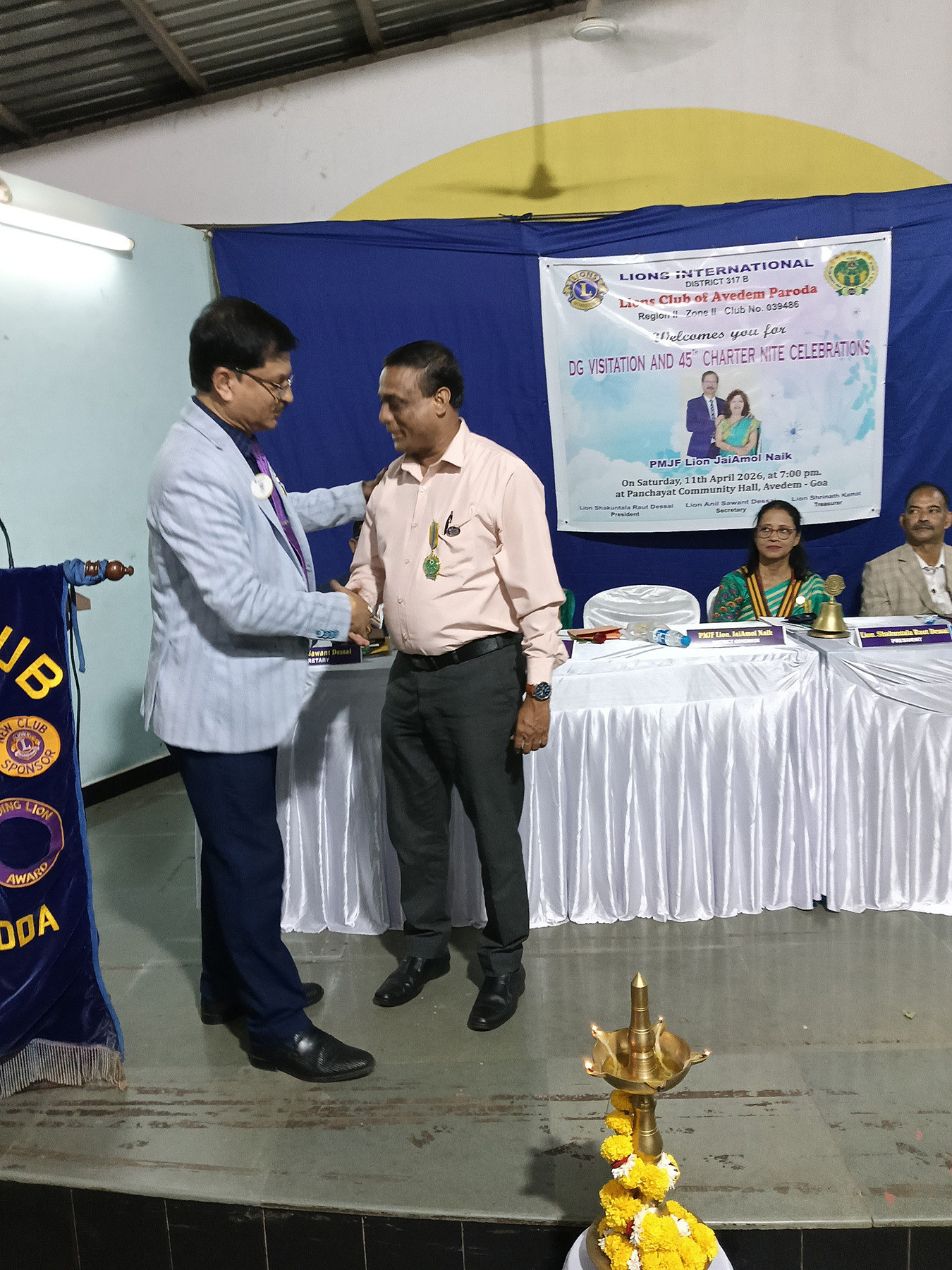 Attended DG Visit to LC Avedem Paroda. Also DG recognised with DG MEdal