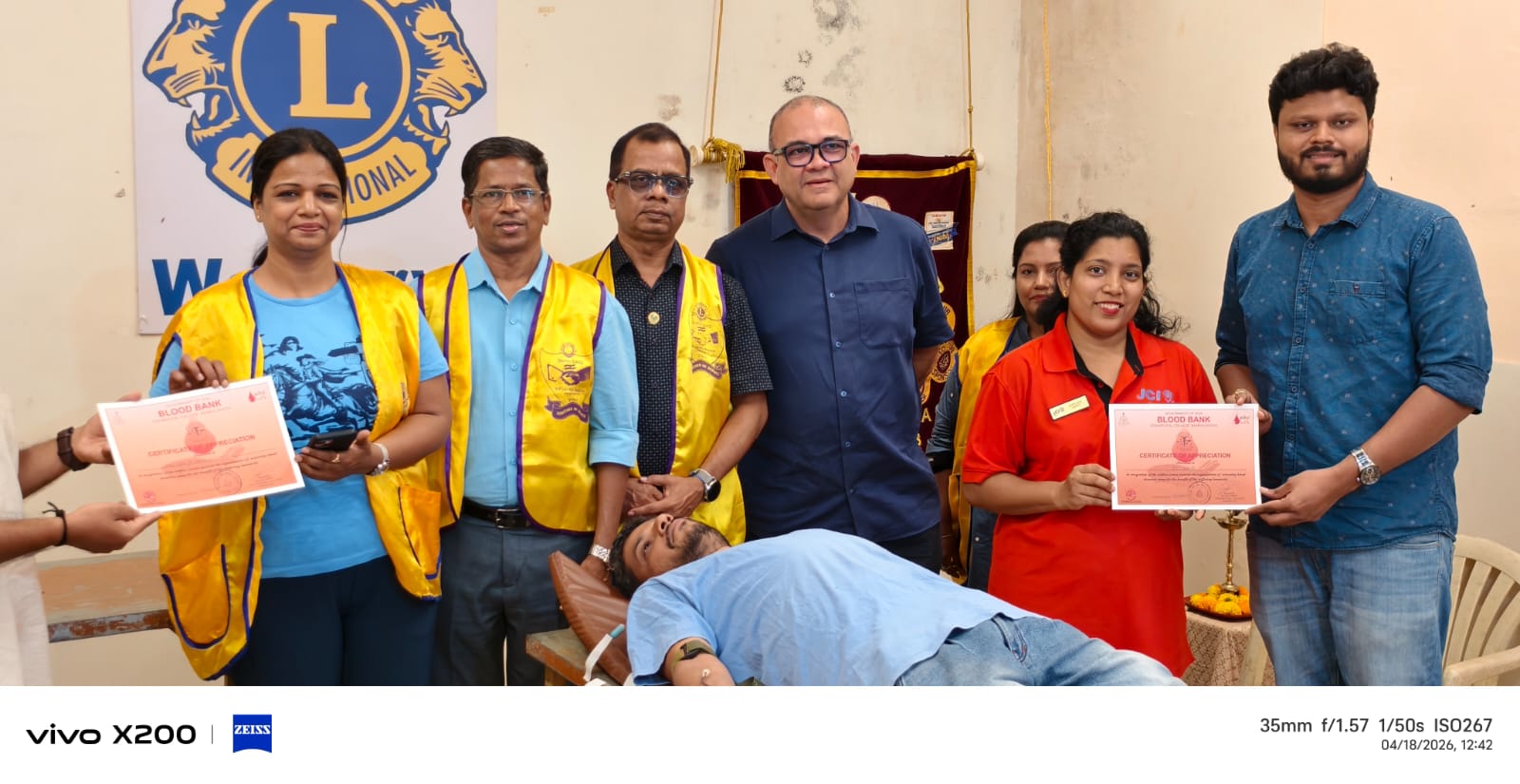 ATTENDED BLOOD DONATION CAMP OF HOME CLUB LC VASCO DA GAMAON 18 APRIL 2026