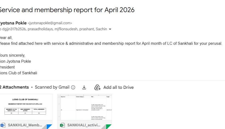 Uploaded activity wise report including membership report on district portal 